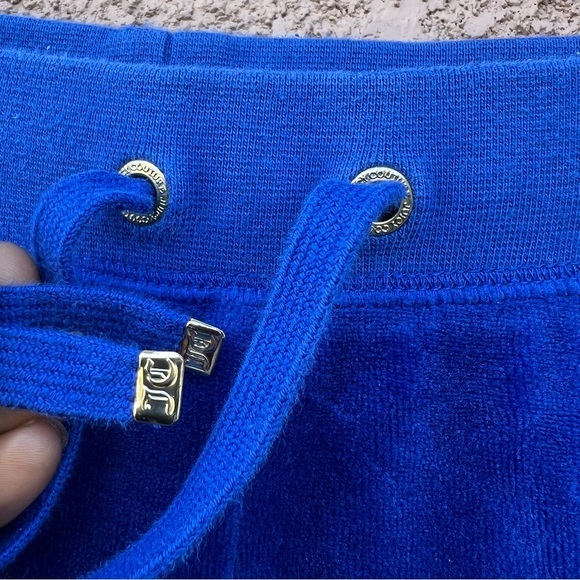 Juicy Couture Jogger Pants Women's Size XS Blue Velour w Back Pockets Cozy Y2K - Picture 10 of 17